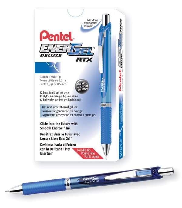 Pentel Energel Automatisk kuglepen. Blå Bln75-C