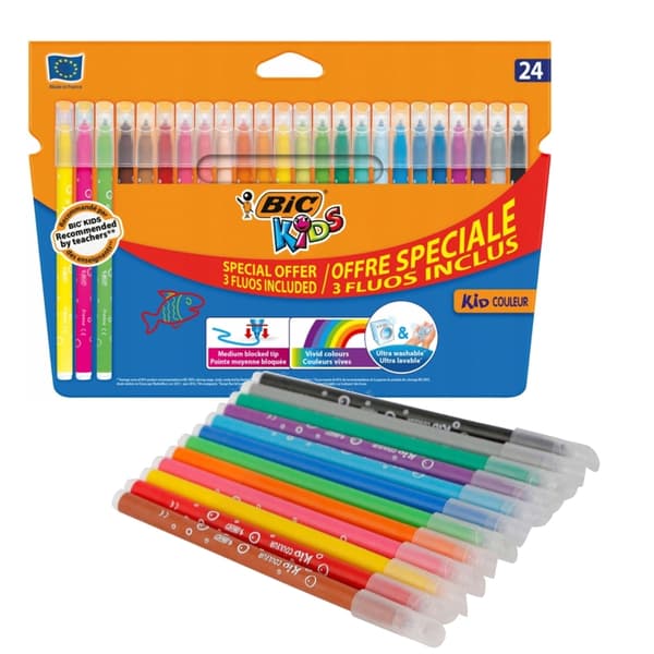 BIC KID Couleur tuscher 24 farver 3 Fluo