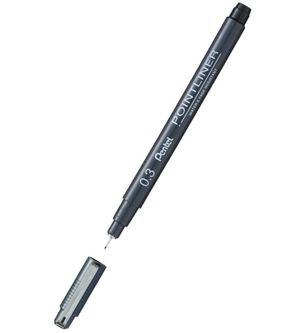 Pentel Tegnepen Sæt med 5 stk. Sort S20P-5APL