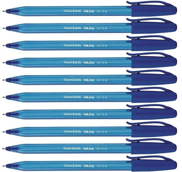 Paper-Mate Inkjoy 100 blå kuglepen S0977420 10x