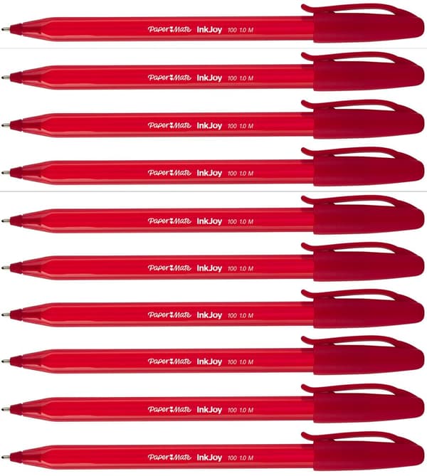Paper-Mate Inkjoy 100 röd kulspetspenna S0957140 10 st