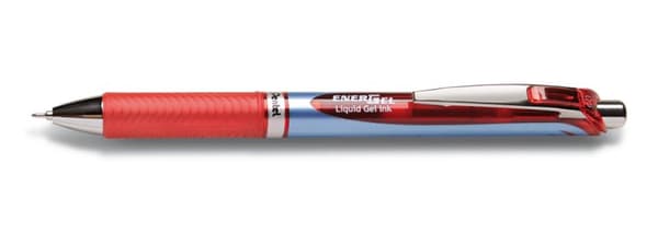 Pentel Energel Automatisk kuglepen. Rød Bln75-B