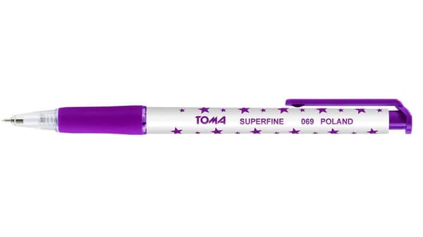 Toma Kuglepen Superfine Automatic Stars 069 Lilla