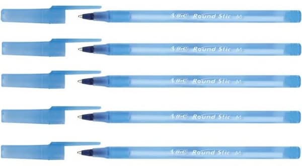 BIC Round Stick Classic Blue Kulspetspenna 5 st