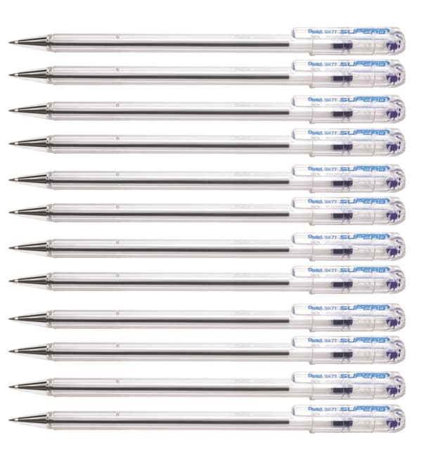 Pentel Blå BK77-C Kulspetspenna SET 12X