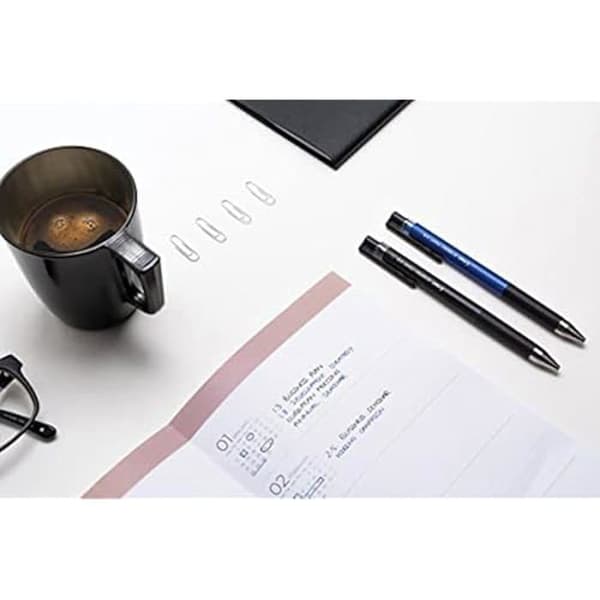 Stylo bille - PILOT - Synergy Point - Gelbläck 0,5 mm - Gummiband - Svart