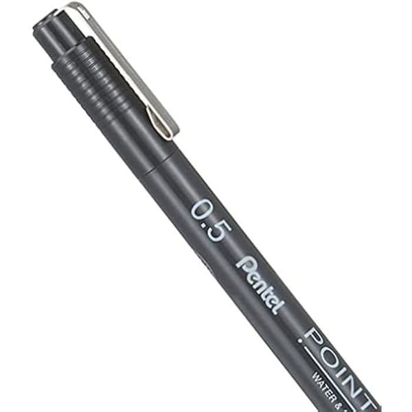 Feutre Teknik - PENTEL - S20P - Spets 0,5 mm - Pigmentbläck - Vatten- och ljusbeständig
