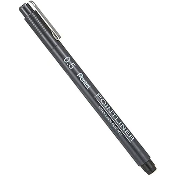 Feutre Teknik - PENTEL - S20P - Spets 0,5 mm - Pigmentbläck - Vatten- och ljusbeständig