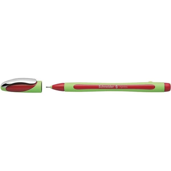 Förpackning med 10 Fineliner Xpress 08 röd markers