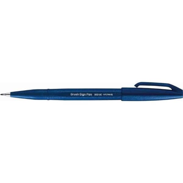 Set med 10 Stylo feutre Brush Sign Pen SES 15, blå natten