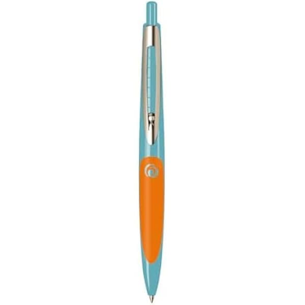 Kulspet - HERLITZ - my.pen - Turkos/Orange - Blått bläck - Medelspets