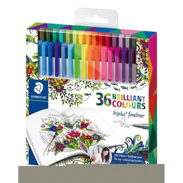 "Triplus Johanna Basford Design Pen - Assortis-Lot de 36: Kontorsmaterial"
