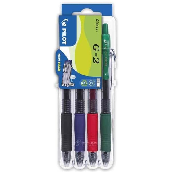 G2 07 Set2Go Gel Pen, etui om 4