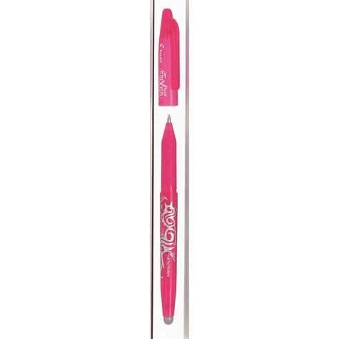 Rollerball-penna - FRIXION - Rosa - Raderbart gelbläck - 0,7 mm kulspets - Medium skrift