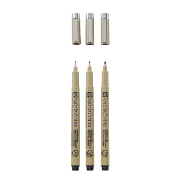 Feutrer - Svart - Teckning - Skiss - Manga - Blandning av spetsar - Sakura - Pigma Micron
