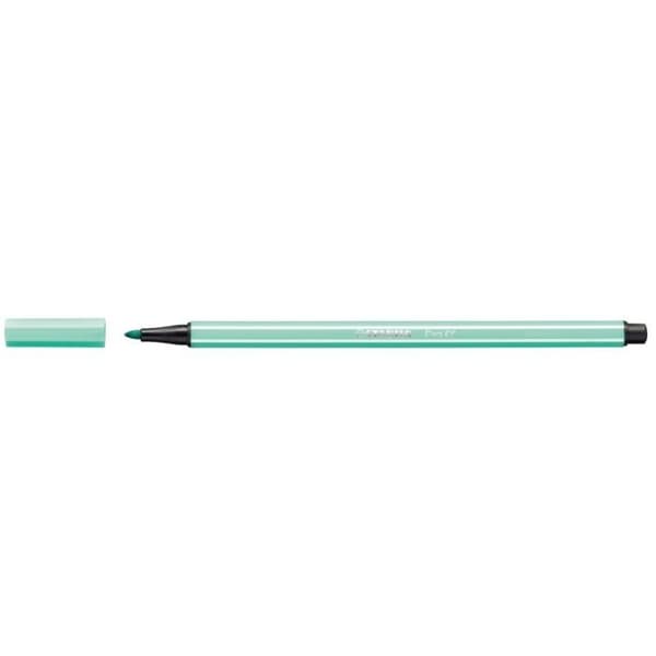Feutre - STABILO - PEN 68 - Set om 10 - Isgrön - Spets 1 mm