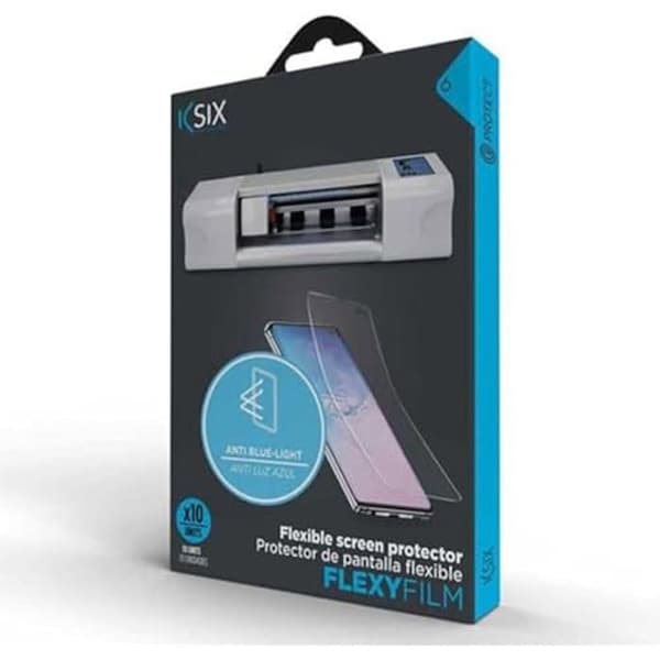 Skärmskyddsfilm - KSIX - Paket med 10 - Antibluet - Uppladdningsbar - Flexy Film