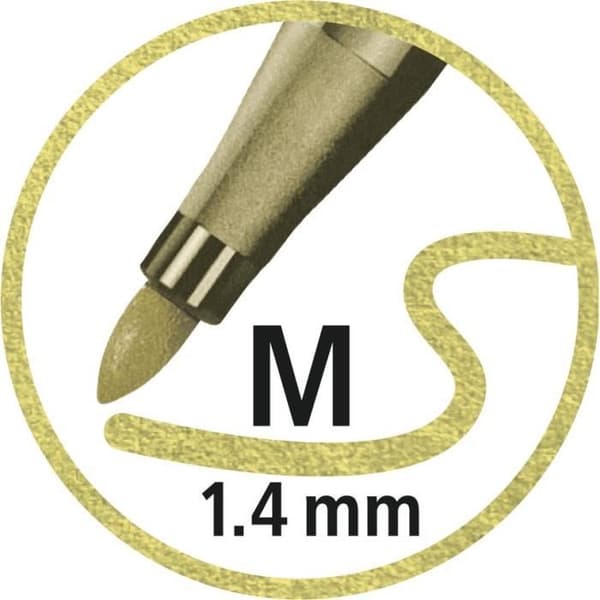 Metalllåda x 8 metalliska markörer STABILO Pen 68 metallic