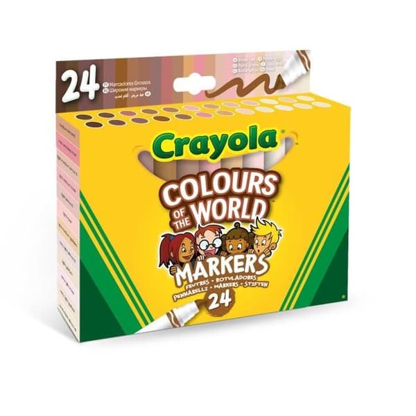 CRAYOLA - VÄRLDENS FÄRGER - SET MED 24 MAXI TIP MENS, SORTIMENT