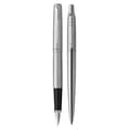Miniatyrbild 2 av 4: PARKER Jotter presentset, kulspetspenna i CT stål med blå refill medium spets + CT reservoarpenna Medium spets