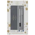 Miniatyrbild 1 av 4: PARKER Jotter presentset, kulspetspenna i CT stål med blå refill medium spets + CT reservoarpenna Medium spets