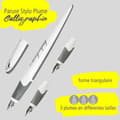 Miniatyrbild 3 av 5: Kalligrafi Set: Ergonomisk reservoarpenna White Body - 3 olika spetsar