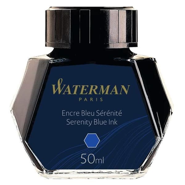 WATERMAN bläck för bläckpenna, färg Blå Serenity, flaska 50 ml