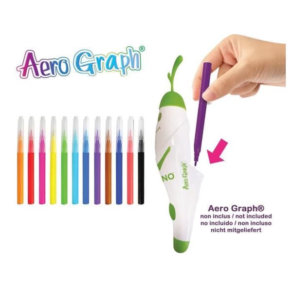 LEXIBOOK - Aéro Graph' - Filtpenna Refill x12 färger - Blandat