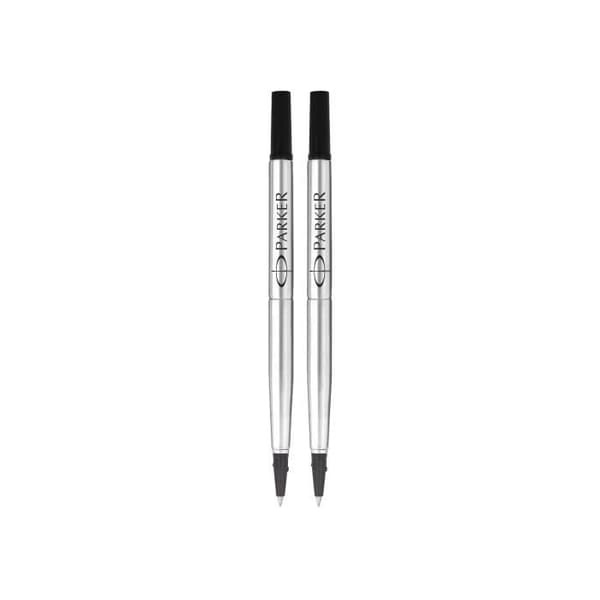PARKER Rollerball penna refill, medium spets, svart, blister X 2