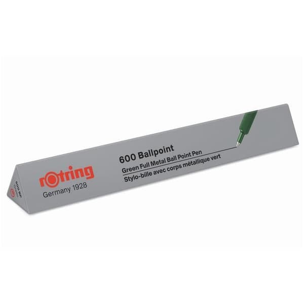 Kulspetspenna - rotring - 600 - Grön - Laddningsbar - Medium spets
