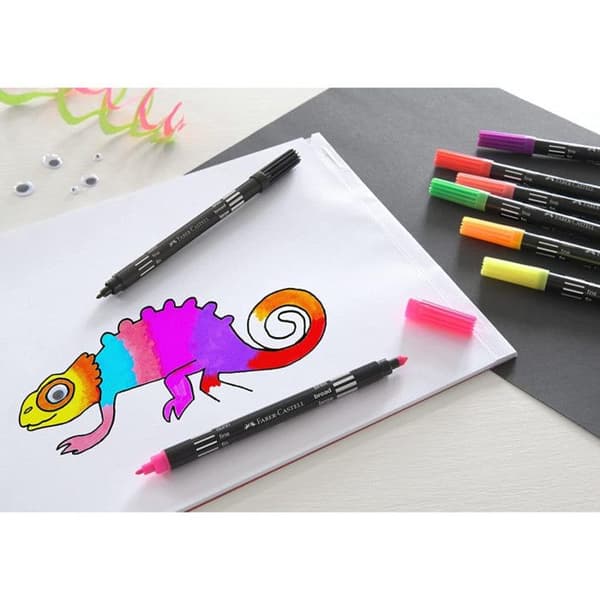 Färgpennor - Dubbel spets - 40 färger - Barn - Faber-Castell
