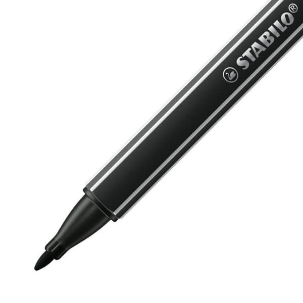 Förpackning med 10 STABILO pointMax tuschpennor med medelspets 0.8mm Svart