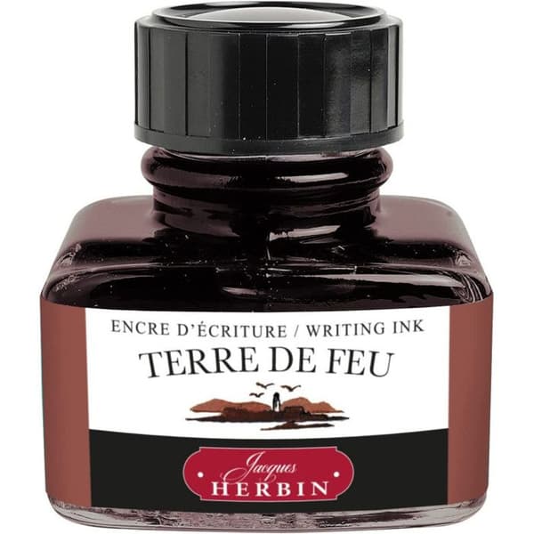 Traditionell bläck - D - 30ml - Eldjord - Brun - För bläckpenna