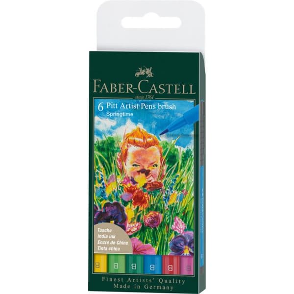Filt - Faber-Castell - Pitt Artist Pen - Springtime - Printemps - Etui med 6 filtpennor
