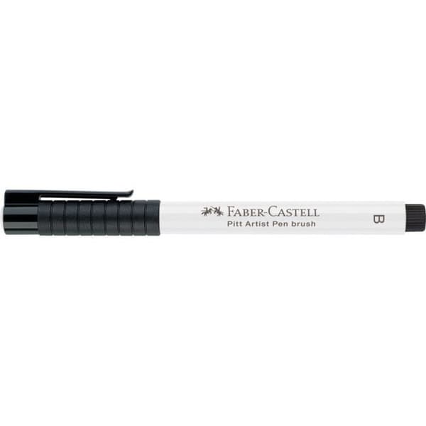 Filtpenna - FABER-CASTELL - PITT artist penna - Tjock borstspets - Vit - Outplånlig