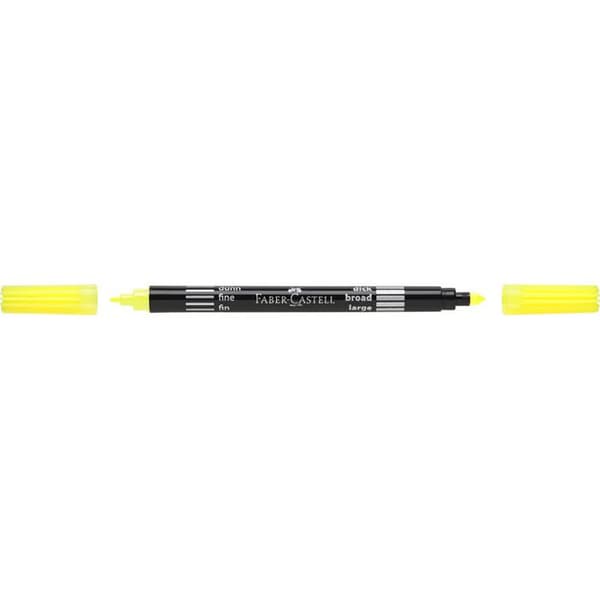 Dubbla spetsmarkörer - FABER-CASTELL - Paket med 10 - Flerfärgad - Vattenbaserat ätbart bläck
