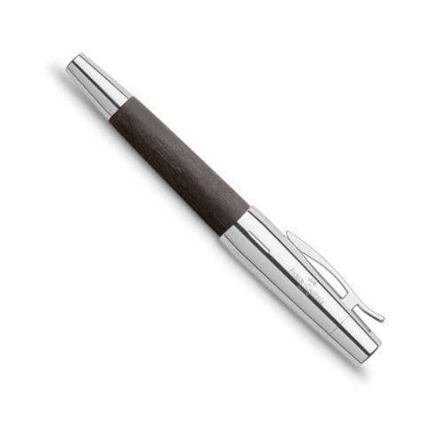 Faber-Castell E-Motion Rollerball Pen i trä och krom (svart) (tysk import)