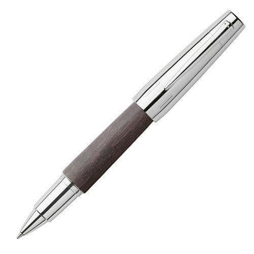 Faber-Castell E-Motion Rollerball Pen i trä och krom (svart) (tysk import)