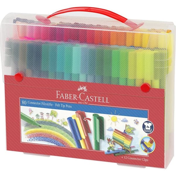 Skrivmaterial - Faber-Castell - 155579 - Flerfärgad - Röd - 80 bitar
