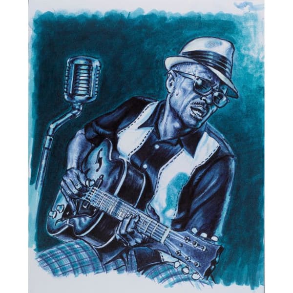 Markörer - Faber-Castell - Pitt Artist Pen - Blå toner - The Blues - Etui med 8 markörer