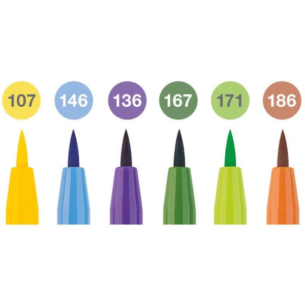 Markörer - Faber-Castell - Pitt Artist Pen - Sommarvibbar - Etui med 6 markörer