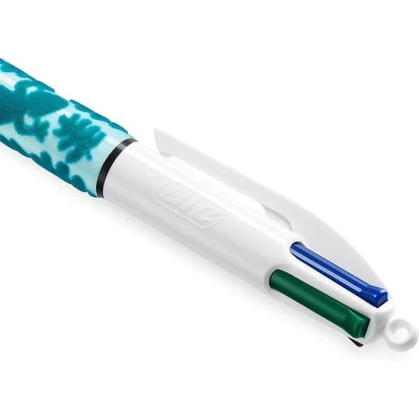 Stylos Bille 4 Färger Sammet - BIC - Medium - Förpackning med 3 - Djurmotiv - Precist Skrivande