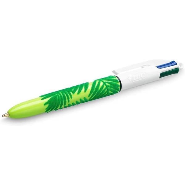 Stylos Bille 4 Färger Sammet - BIC - Medium - Förpackning med 3 - Djurmotiv - Precist Skrivande