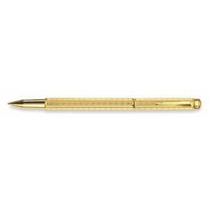 Chevron Ecridor Pen - Caran d'Ache - Rose Gold - Chevron Guilloché - Hexagonal Body - Rollerball