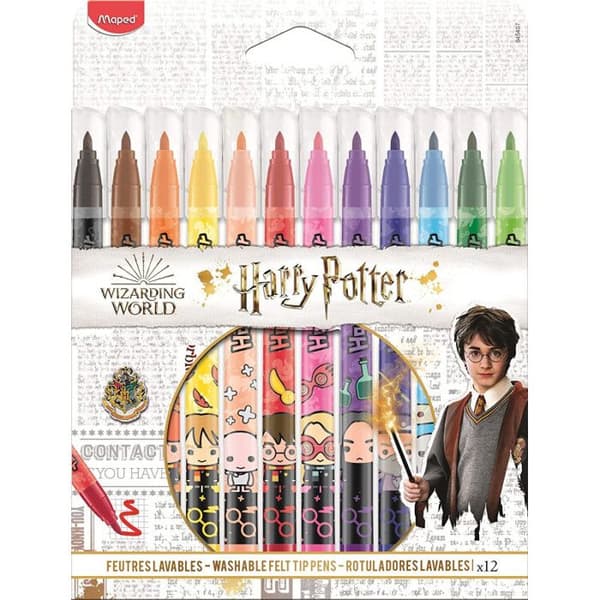 12 målarpennor - Harry Potter - Blandade färger - Mapad