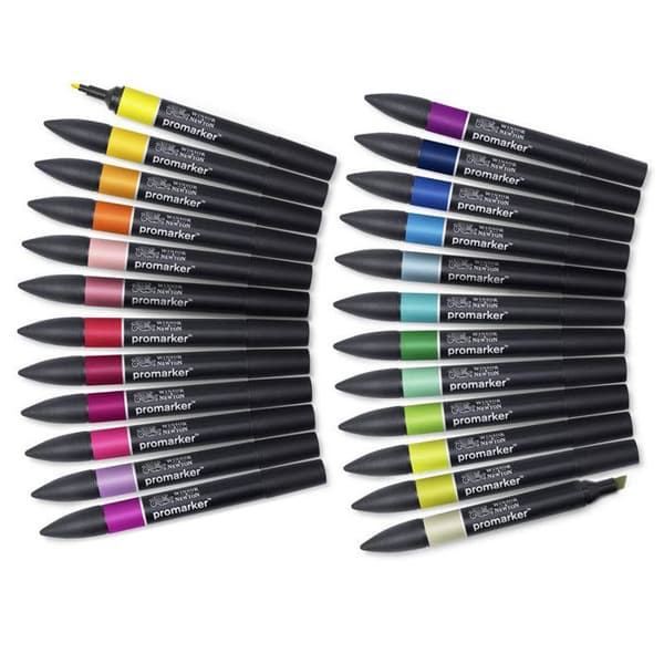 WINSOR & NEWTON Promarker Markers - Studentsortimentspåse med 24 st