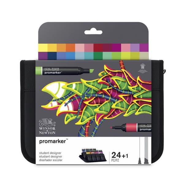 WINSOR &amp; NEWTON Promarker Markers - Studentsortimentspåse med 24 st