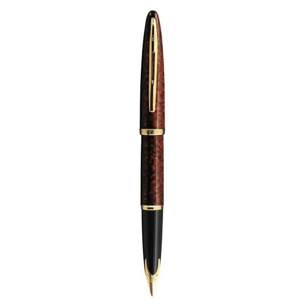 WATERMAN Carene Ambre reservoarpenna, bärnsten, guldkant, 18K medium spets, presentförpackning