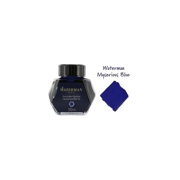 WATERMAN reservoarpenna bläck, Mystery Blue färg, 50 ml flaska