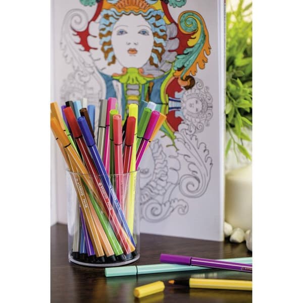 Ritpenna - STABILO - Zebrui Pen 68 - 20 stycken - Medium spets - Vattenbaserat bläck